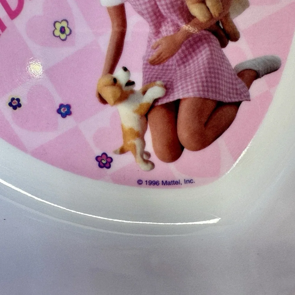 1990s Barbie & Puppy Plate & Bowl Set Zak Designs Melamine Kids Dinnerware‎